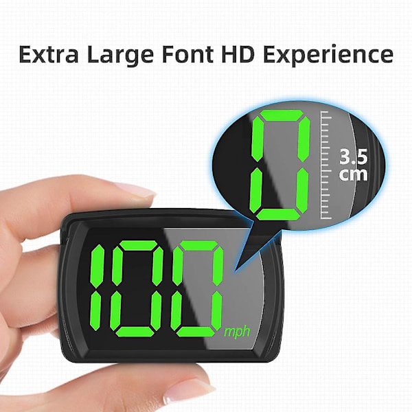 Digital GPS-speedometer for bil, MPH, HUD Head Up Display, speedometer, universal