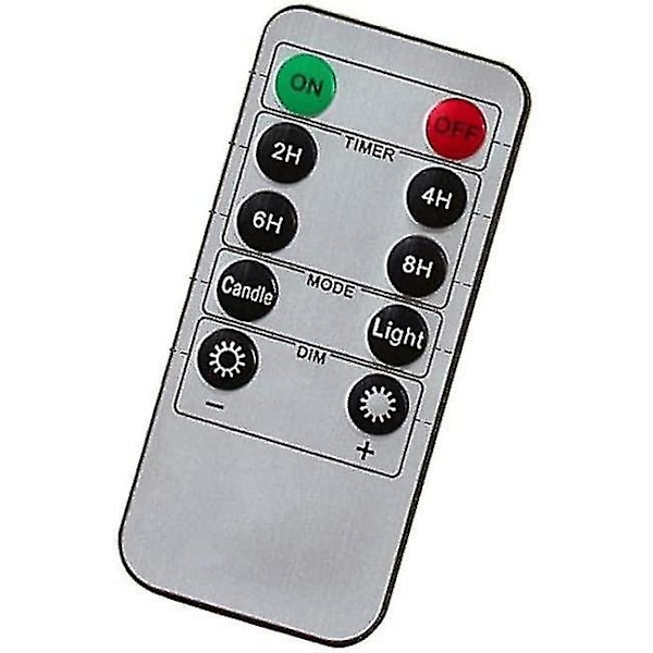 4x Universal Fjärrkontroll med 24 Timmars Timer för Flammlösa Svingande LED-Ljus