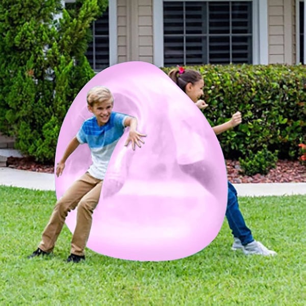 Bubble Ball Leksak För Vuxna Barn, Uppblåsbar Vattenboll Kul Sommar Strand Trädgårdsboll Mjuk Gummiboll Utomhusspelspresent pink 70cm