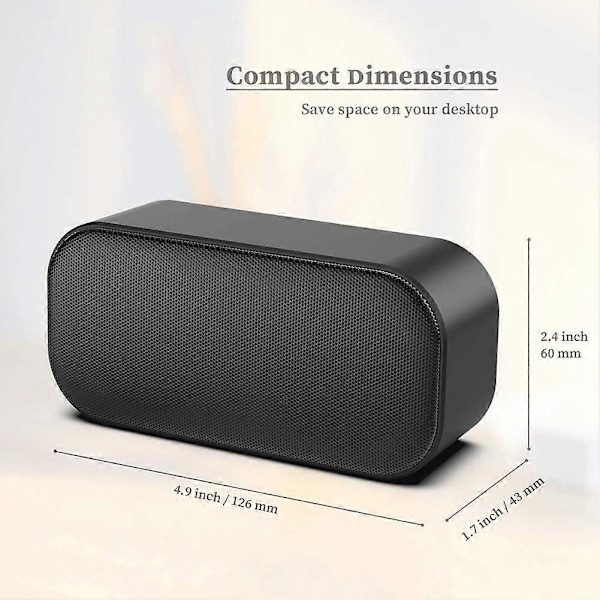 Bærbar USB Computer Højttaler PC Højttaler Alt-I-En Mini Soundbar Stereo Lyd til TV/Laptop/Computer