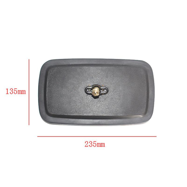 Traktor Truck Bagspejl Eksternt Spejl Truck Sidespejl Universal Spejl til Truck Gravemaskine Traktor Motorhome 23,5 x 13,5 cm Sort