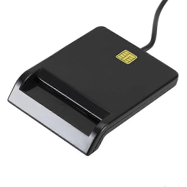 USB Smart Card Reader Atm Bank Skatteangivelse Ic Card ID-kort Smart Card Reader (Sort)
