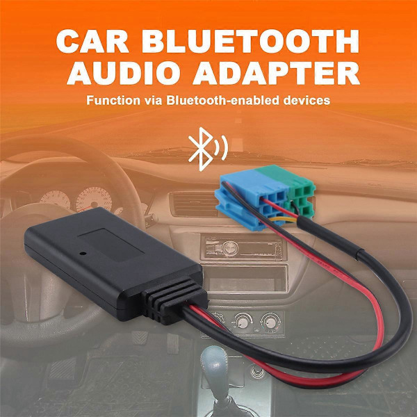Bil 6+8Pin Audio CD-veksler Bluetooth 5.0 Mottaker Aux Adapter for Fiat Bravo 2007+ Visteon Radio Au