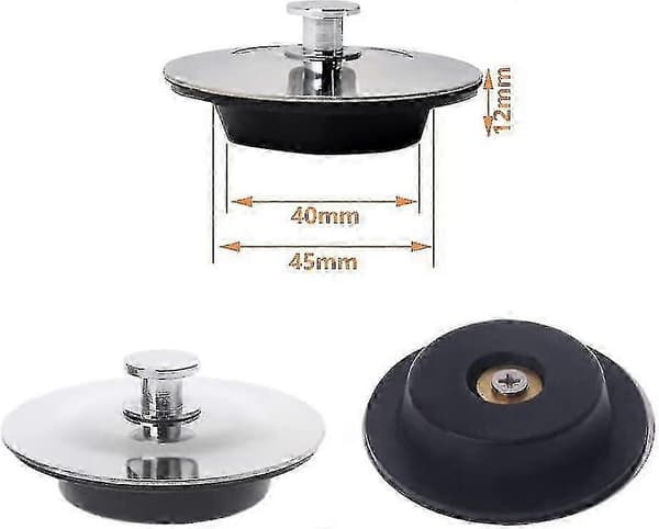Universell avløpsplugg for 42-45mm vasker og badekar