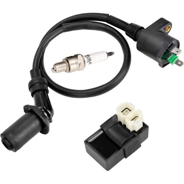 GY6 50/125/150CC 4-taktskotrar CDI-tändningsset: Tändstift + tändspolesats