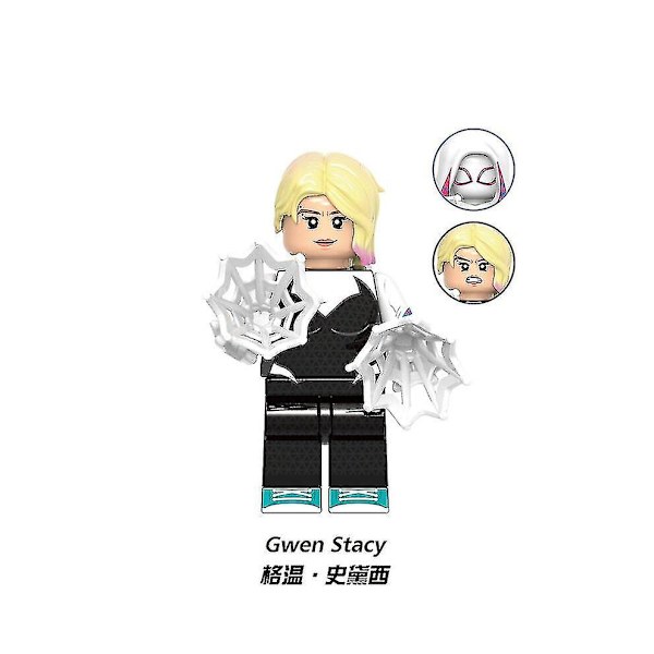 8 st/set Marvel Spider-man Miles Gwen Series Minifigur Byggklossar Actionfigurer Leksaker Present till Barn