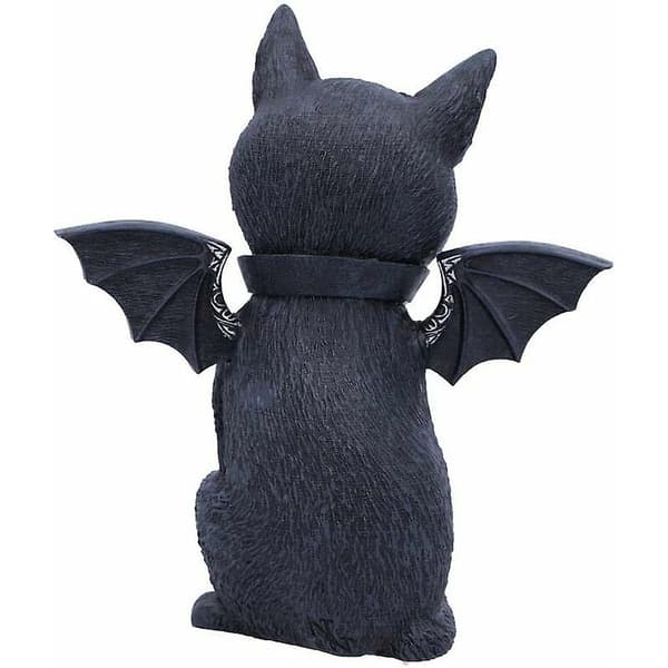 Nemesis Now Malpuss Vingede Okkulte Kat Figur - Polyresin - Sort og Sølv