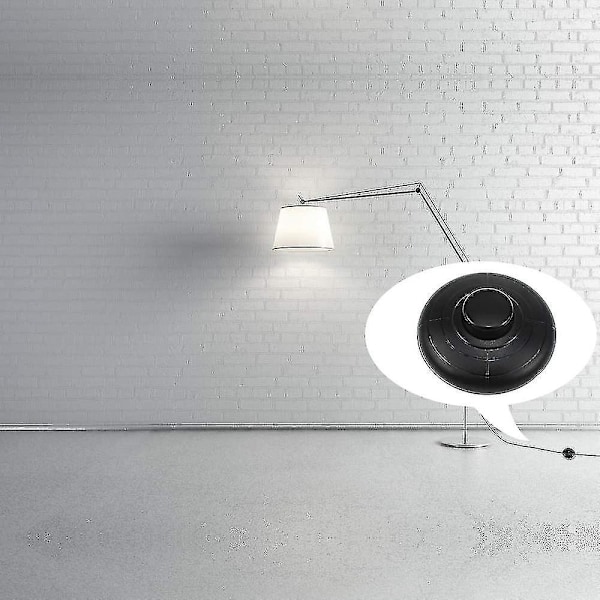 In-line fotbryter for standard lampe Rund in-line fotbryter for gulv- og bordlampe - Svart
