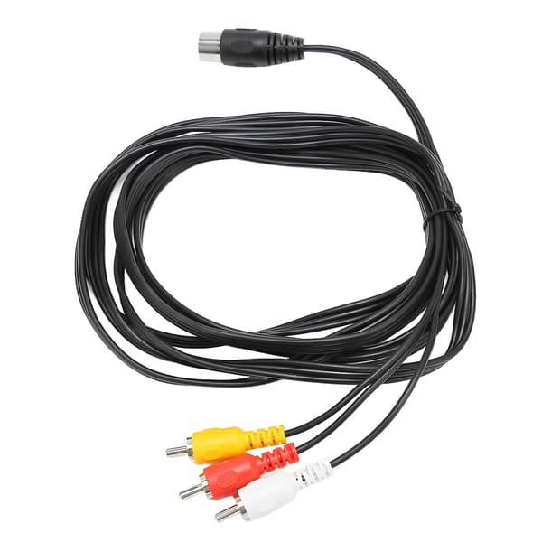 DIN 8-polet Han til 3 RCA Han Kabel til Stereo Udstyr - 3 meter