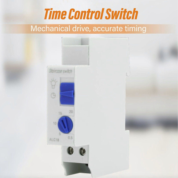 Högkvalitativ ALC18 Timer Switch DIN-skena Korridor Timer Switch Timer 220-240...