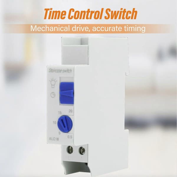 Højkvalitets ALC18 Timer Switch DIN Skinne Korridor Timer Switch Timer 220-240...