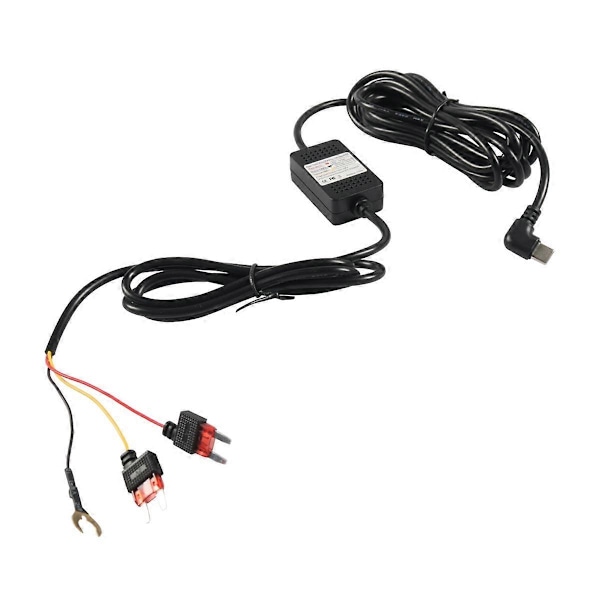 Dash Cam Acc Hardwire Kit, USB Type C Dashcam Kit Step-Down Kabel, 12V-24V til DC 5V 3A Bil Dash Cha