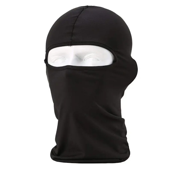 1. Sykkelhette Balaclava Helmaske For Skimasker Ensfarget Pustende Utendørs Sykling Helmaske, Vindtett Anti UV Motorsykkel Hodeplagg Svart