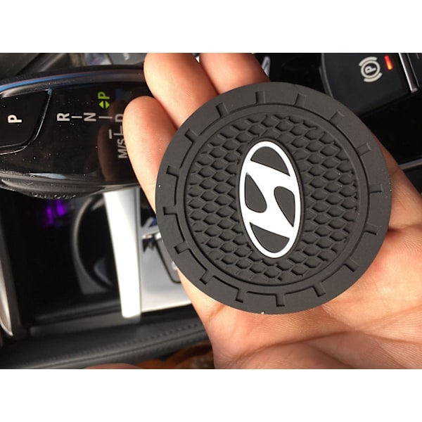 Hyundai Motor Co Auton Kannenalustat 2 kpl, Auton Tarvikkeet 2,75 tuumaa, Liukumattomat Alustat, Sopii Useimpiin Auton Sisätiloihin, Auton Tarvike