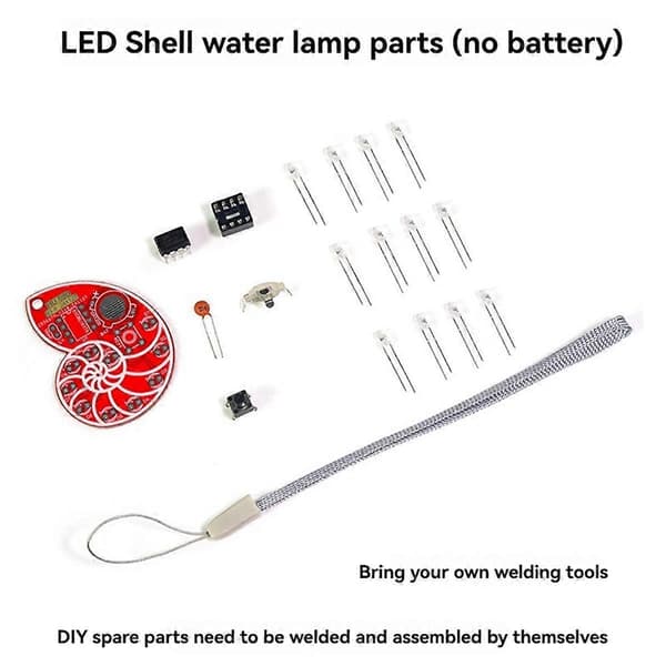LED Shell Løbelys Elektronisk DIY Kit SMD SMT Elektronisk Kit med Snøre til Loddeøvelse