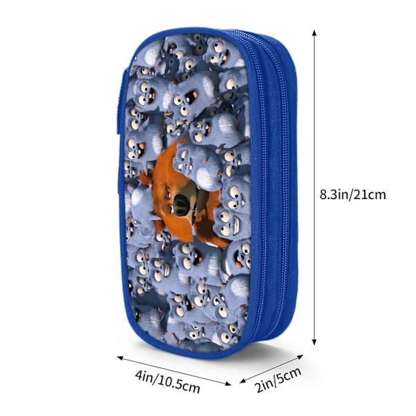 Grizzy och Lemmingarna Pennfodral med Stor Kapacitet, Estetiskt Pennfodral Skoltillbehör Organizer Flera Fack