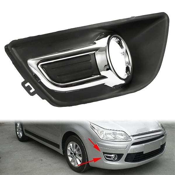 1 Par for C4 2008-2011 Krom Frontfanger Tåkelysdeksel Front Tåkelysramme