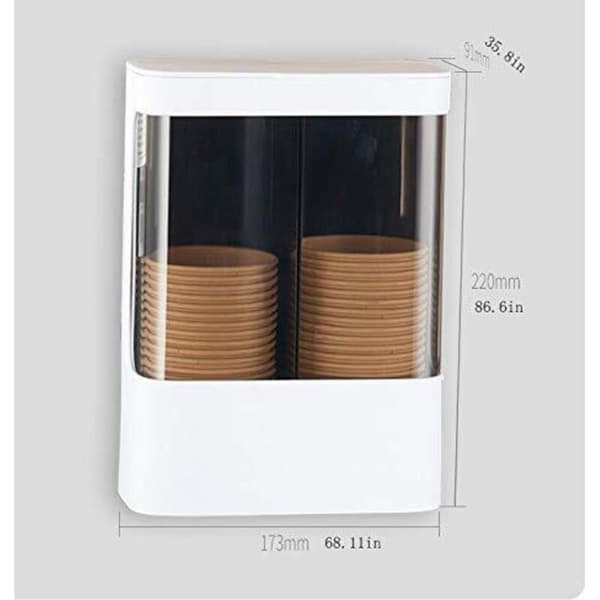 Veggmontert engangskoppdispenser - Papir- eller plastkoppdispenser (S-2)