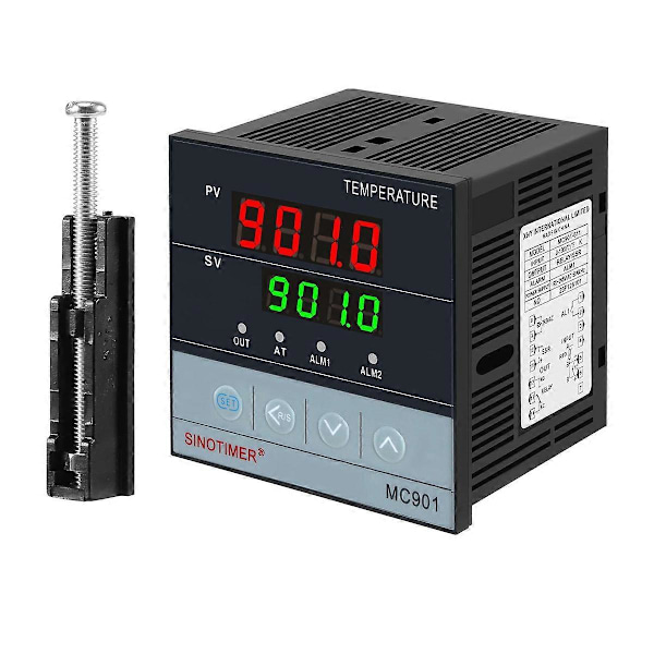 SINOTIMER MC901 Digital Vattentät PID Temperaturkontroller K Typ PT100 Sensoringång Relä SSR Ou