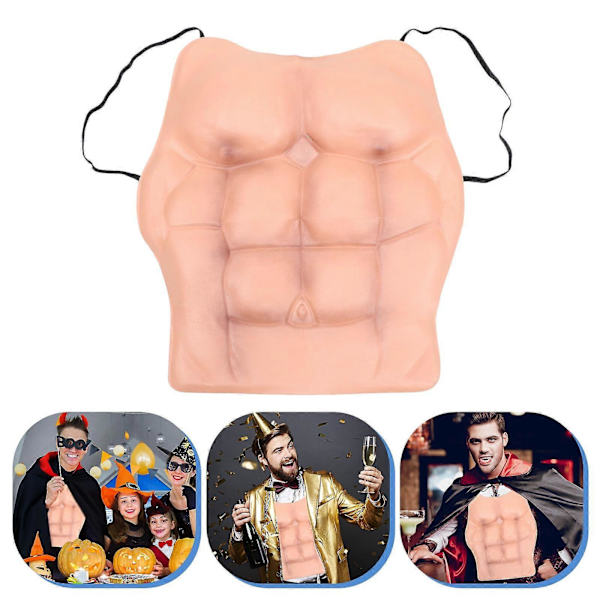 Muskel Silikon Falska Muskler Rekvisita Man Fest Simulation Kläder Buk Cosplay Kostym Man Kläder Suit Hud Prop Väst