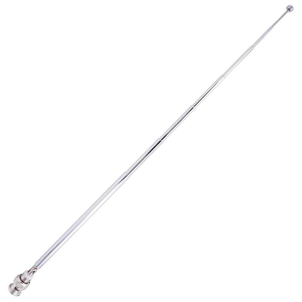 Teleskopisk BNC-radioantenn i rostfritt stål med hananslutning - 2-pack