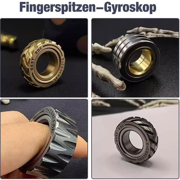 Dobbeltfunktionel Motorcykel Dæk Fidget Ring i Rustfrit Stål - Stressaflastende Legetøj - SDR