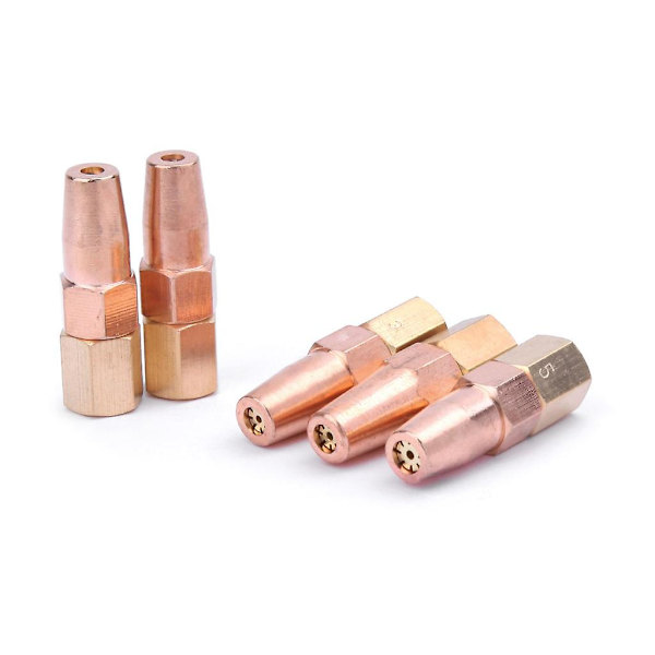 5 stk H01-6 Propan Gas Svejsning Dys Oxygen Gas Kontakt Spidser Holder Gas Dys