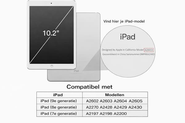 Etui egnet til iPad 10,2 tommer (2021/2020/2019 model, 9./8./7. generation), Etui med automatisk vågne-/dvalefunktion (sort)