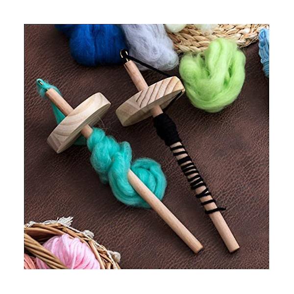 2 stk. DIY Drop Spindle Top Whorl Garn Spinner Hånd Træ Spindehjul Til Garnfremstilling Garn Spindle