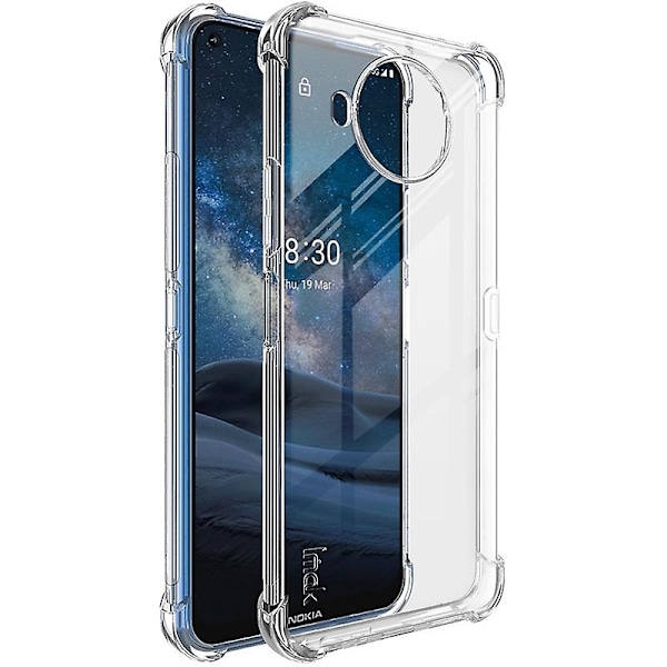 IMAK Silky Anti-drop Beskyttende TPU-deksel + skjermbeskytterfilm for Nokia 8.3 5G