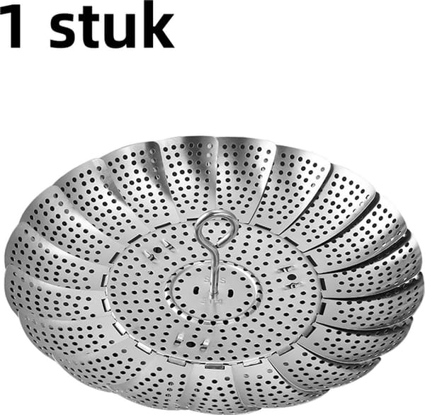del - Dampkoker - Teleskopisk dampstativ i rustfritt stål - Multifunksjonelt sammenleggbart dampstativ - Sølv