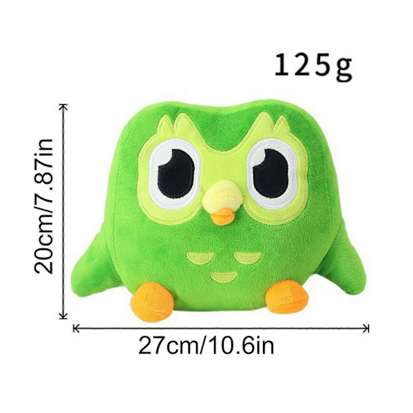 Grön Duolingo Uggla Plyschleksak Duo Plushie Av Duo Ugglan Cartoon Anime Uggla Dockor