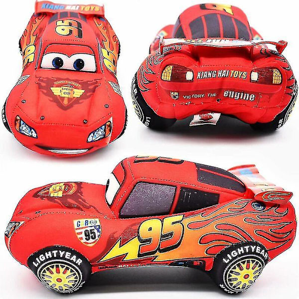 2024, Lightning Mcqueen Plyschleksak - Lightning Mcqueen Plyschleksak Bilar Mjuk Fylld Docka Mjuk Söt Simulering Bilar Plyschleksak 25cm Barn Födelsedagspresent