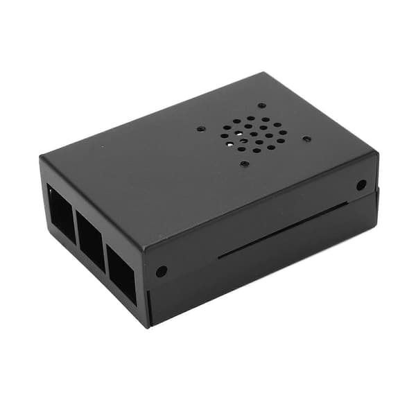Høykvalitets Aluminium Legering Datamaskinkabinett Svart for Raspberry Pi 4B