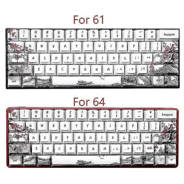 Nyhet Allover Dye Subbed 71-Tast Keycap for Gh60 Rk61 Alt61 Gk61 Gk64 Dz60 Keycaps,jp