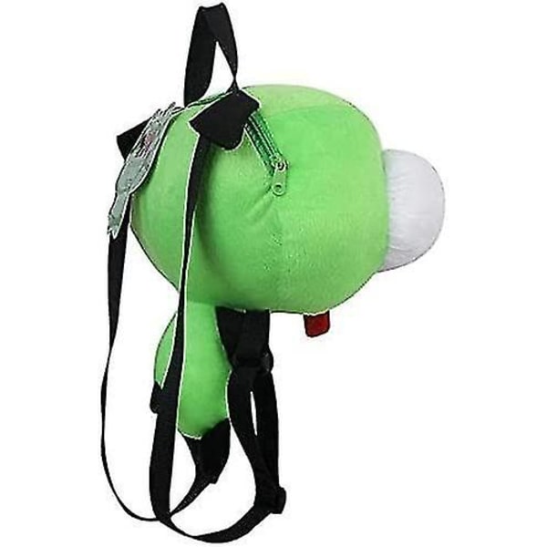 Ny Alien Invader Zim 3d Ögon Robot Gir Söt Plysch Ryggsäck Grön Väska Julgåva 14 Tum
