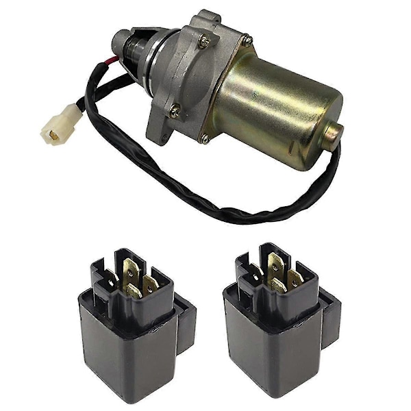 Motor & Relé for ATV LT80 Quadsport 1987-2006 ATV KFX80 2003-2006, 31100-40B01 31100-40B00