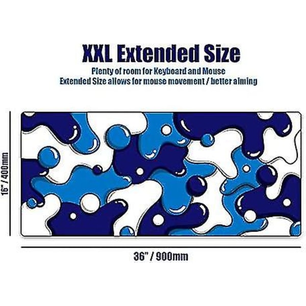 Kraken Keyboards Xxl Gaming Mouse Pad - Professional Artisan Mouse Pad - Gaming Desk Mat - 36" X 16" Extended Mouse Mat (ice)