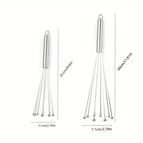 2 St 25,4 Cm30,48 Cm Rostfri Stålbollsvisp Handhållen Pärlaägg Gräddvisp Köksbakverktyg