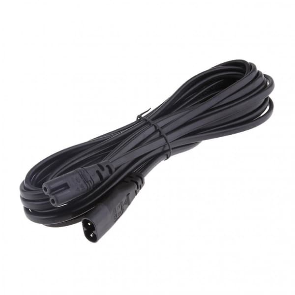 IEC 320 C8 Han till C7 Hon Adapterkabel Förlängningssladd 5 Meter