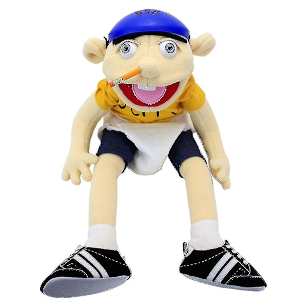 Jeffy Plyschleksak 60cm Jeffy Hatt Handdocka Spel Fylld Docka Gåvor Actionfigur