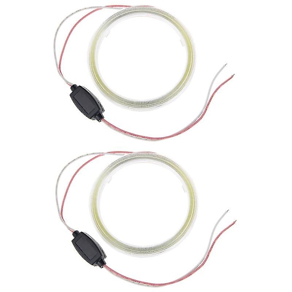 2 stk 90mm Cob Angel Eyes Canbus Led Angel Eyes Ringlys DRL for DC