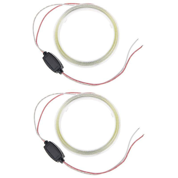2 stk. 90mm Cob Angel Eyes Canbus Led Angel Eyes Ringlys DRL til DC