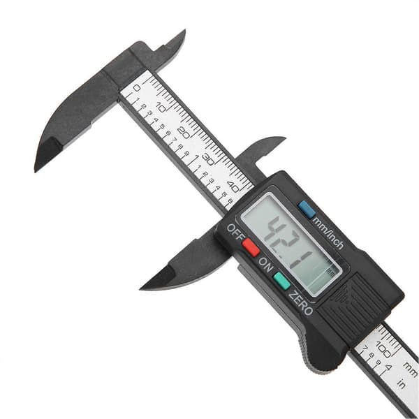 Digital LCD-display Mätok Hög Noggrannhet Plast Kolfiber Vernier Skala 0-100mm