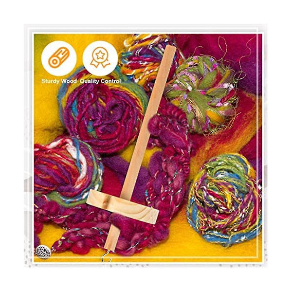 2 stk. DIY Drop Spindle Top Whorl Garn Spinner Hånd Træ Spindehjul Til Garnfremstilling Garn Spindle