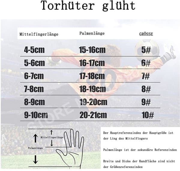 Målvaktshandskar-Fotboll-Grön-Storlek 7-Polyester