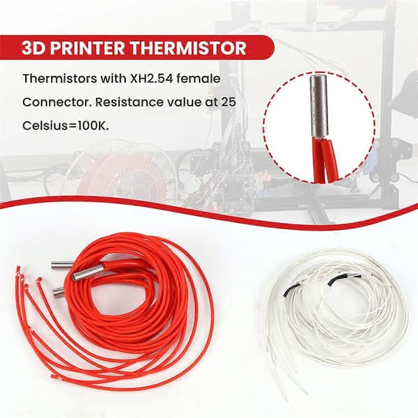 24V 40W Patronvarmer Termistor NTC 100K 3950 Ledning 1M til Ender 3 Ender 3 Pro 3D Printer Tilbehør