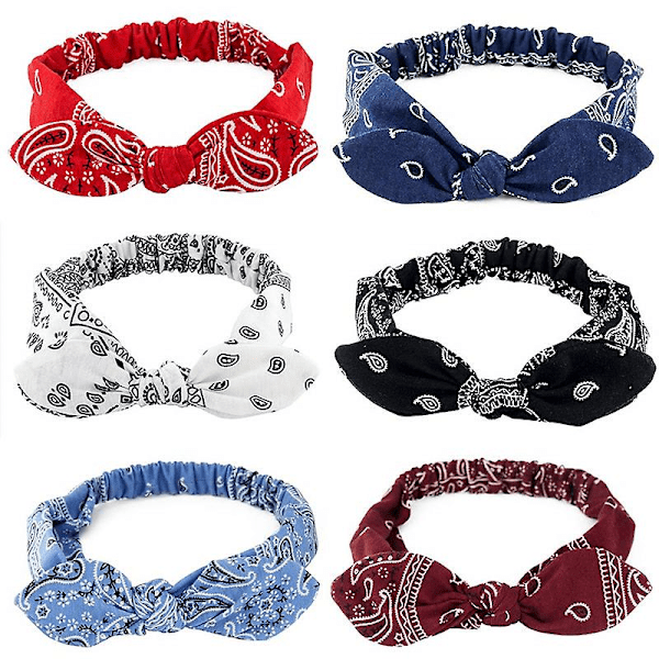 6-pack elastiska Paisley Bandana Knot