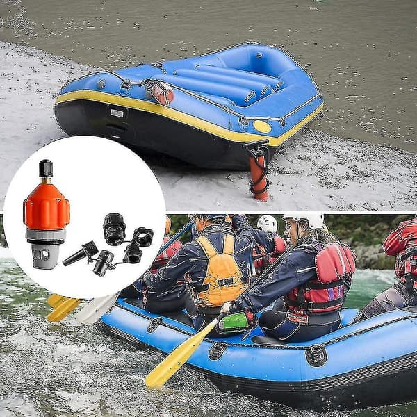 Luftventil Adapter, Oppblåsbar Båt Sup Pumpe Adapter Med Dys, Multifunksjonell Sup Pumpe Adapter Kompressor Luftventil Konverter For Stand Up Paddle Boa