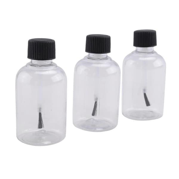 24 st Plast Tomma Limflaskor med Penslar 50 ml Konst Tomma Målarflaskor Lim Småbarn Barn Konst